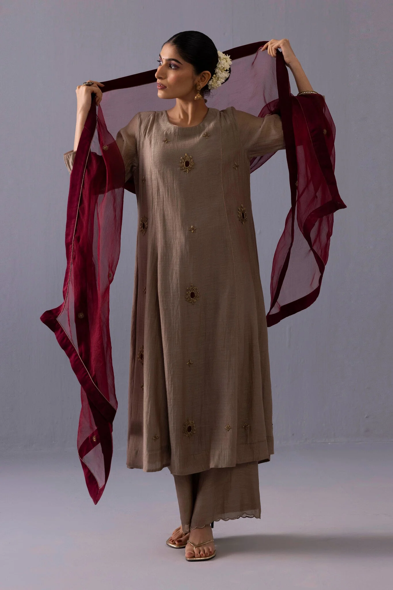 Noor Kurta Set - Beige