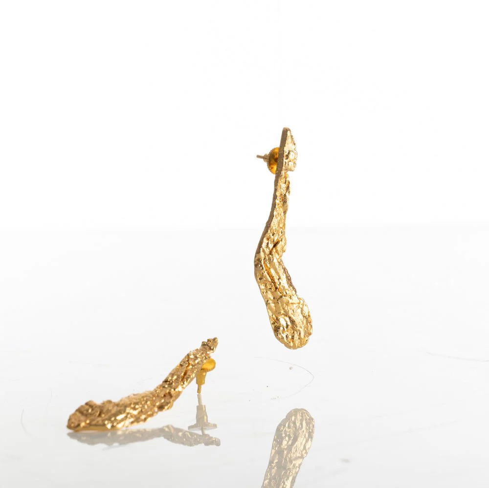 Oak Curved Earrings - Image 2