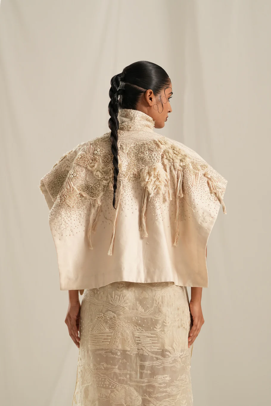 Off White Emb. Jacket - Image 5