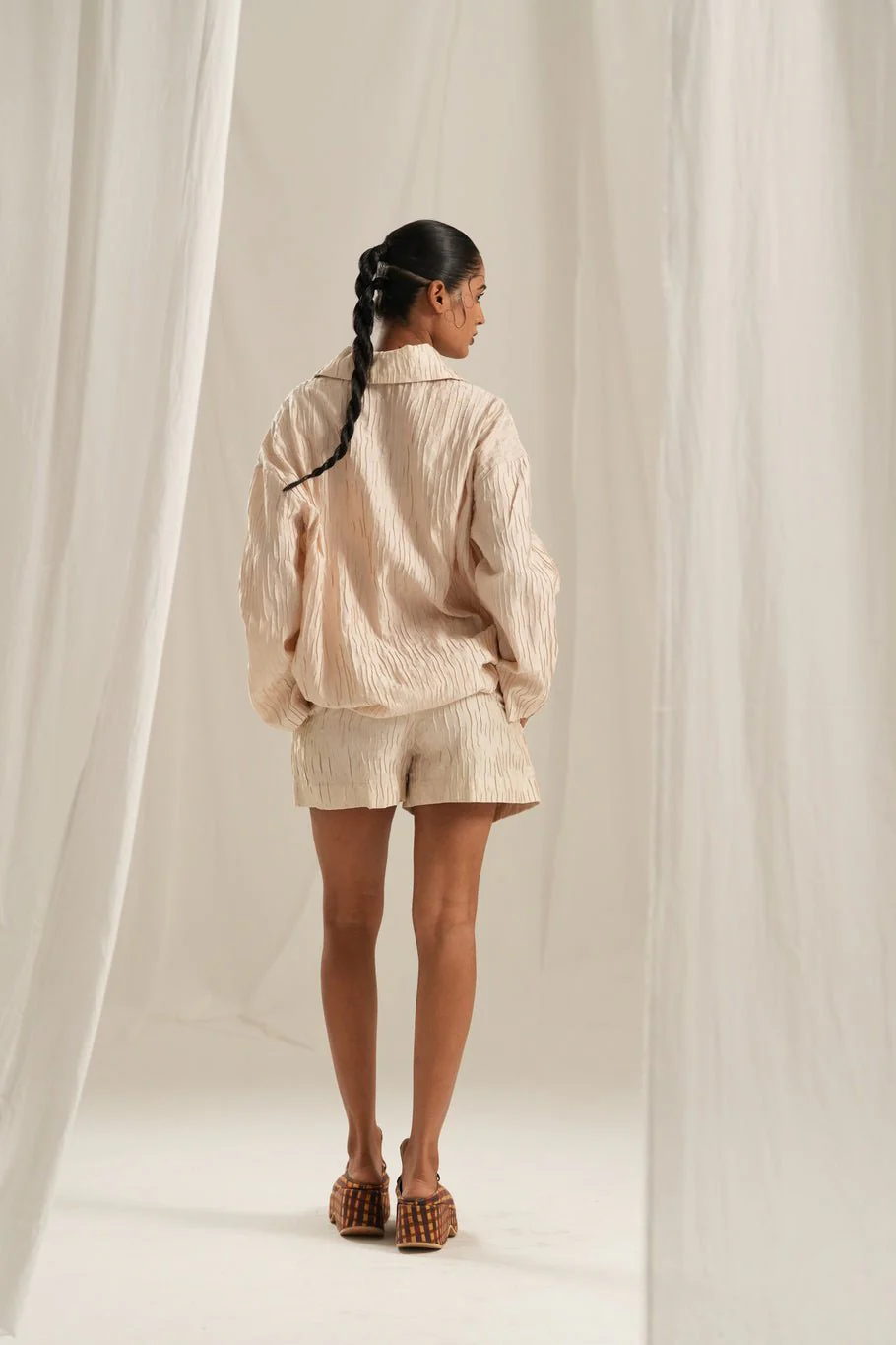 Off White Textured Co-ord Set - Image 3
