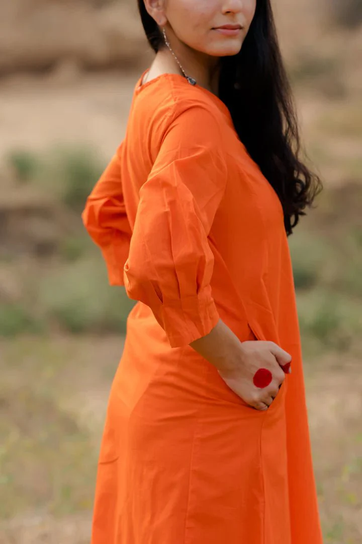 Orange Kurta Set - Image 6
