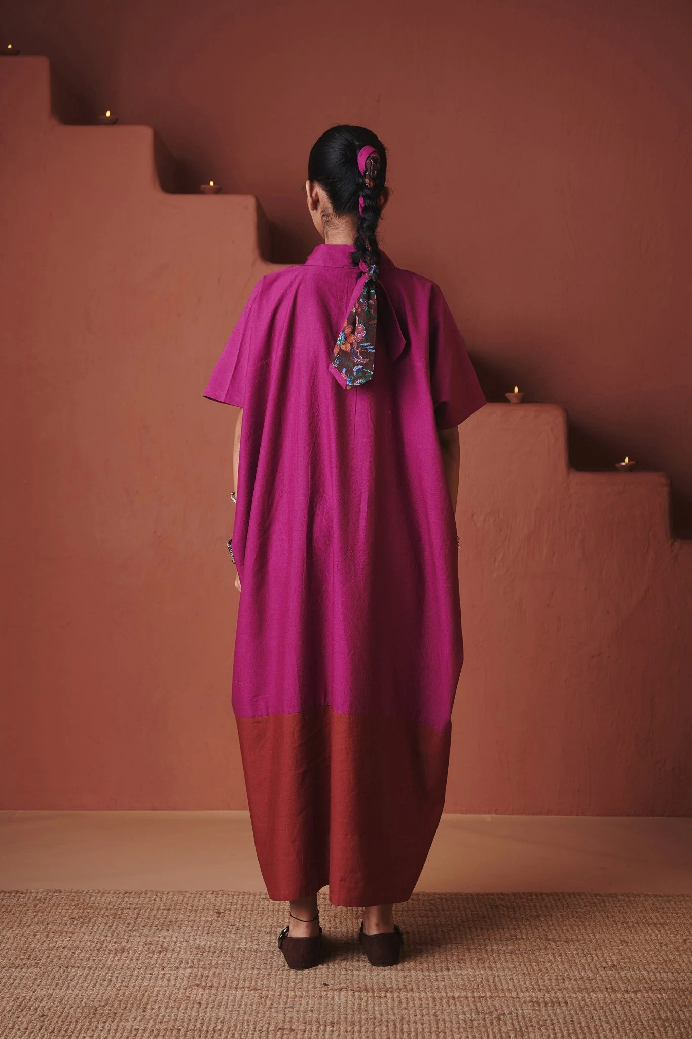 Orchid Co-Linen Kaftan Dress - Image 5