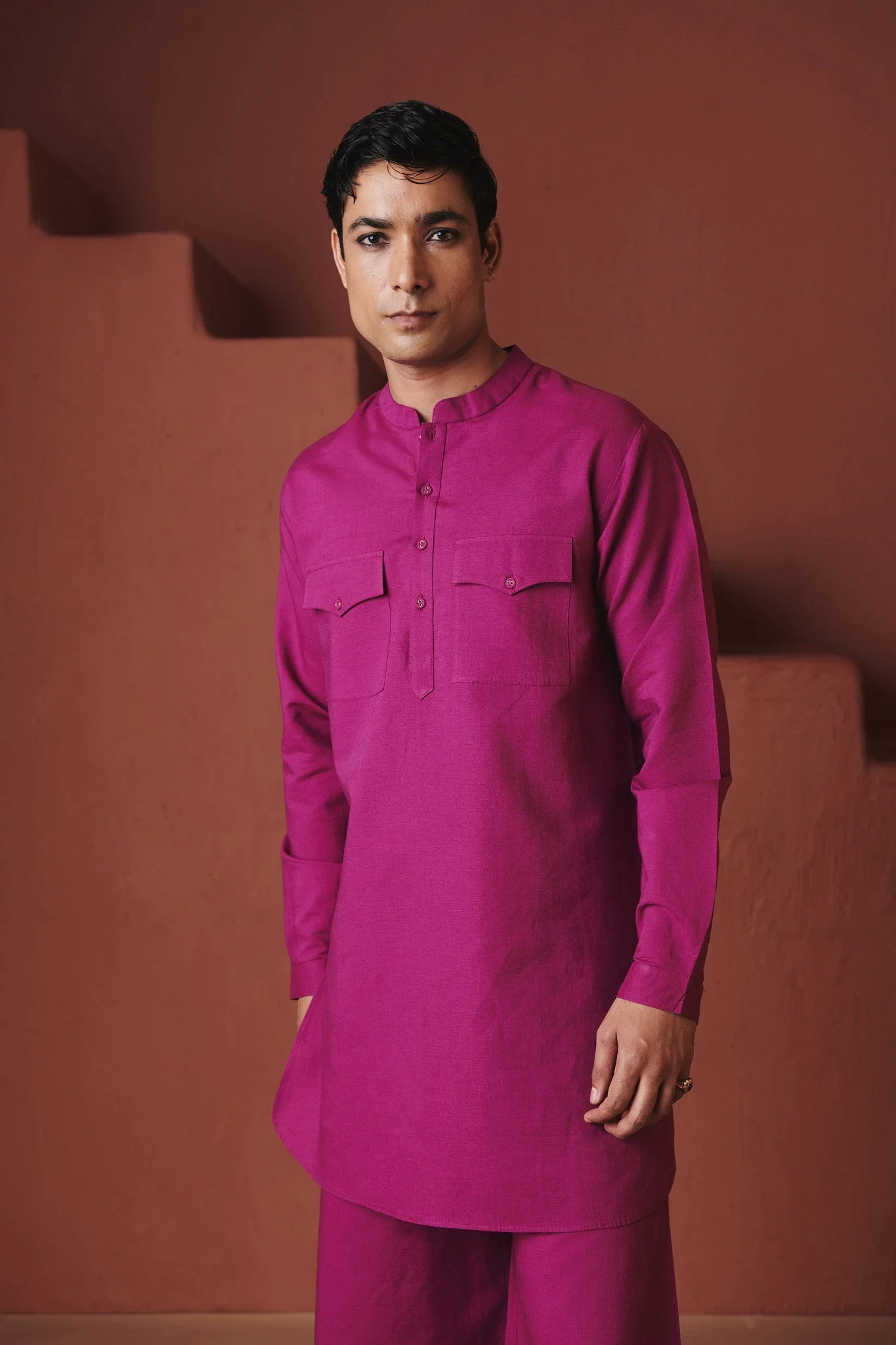 Orchid Co-Linen Men's Saif Kurta Set - Image 2