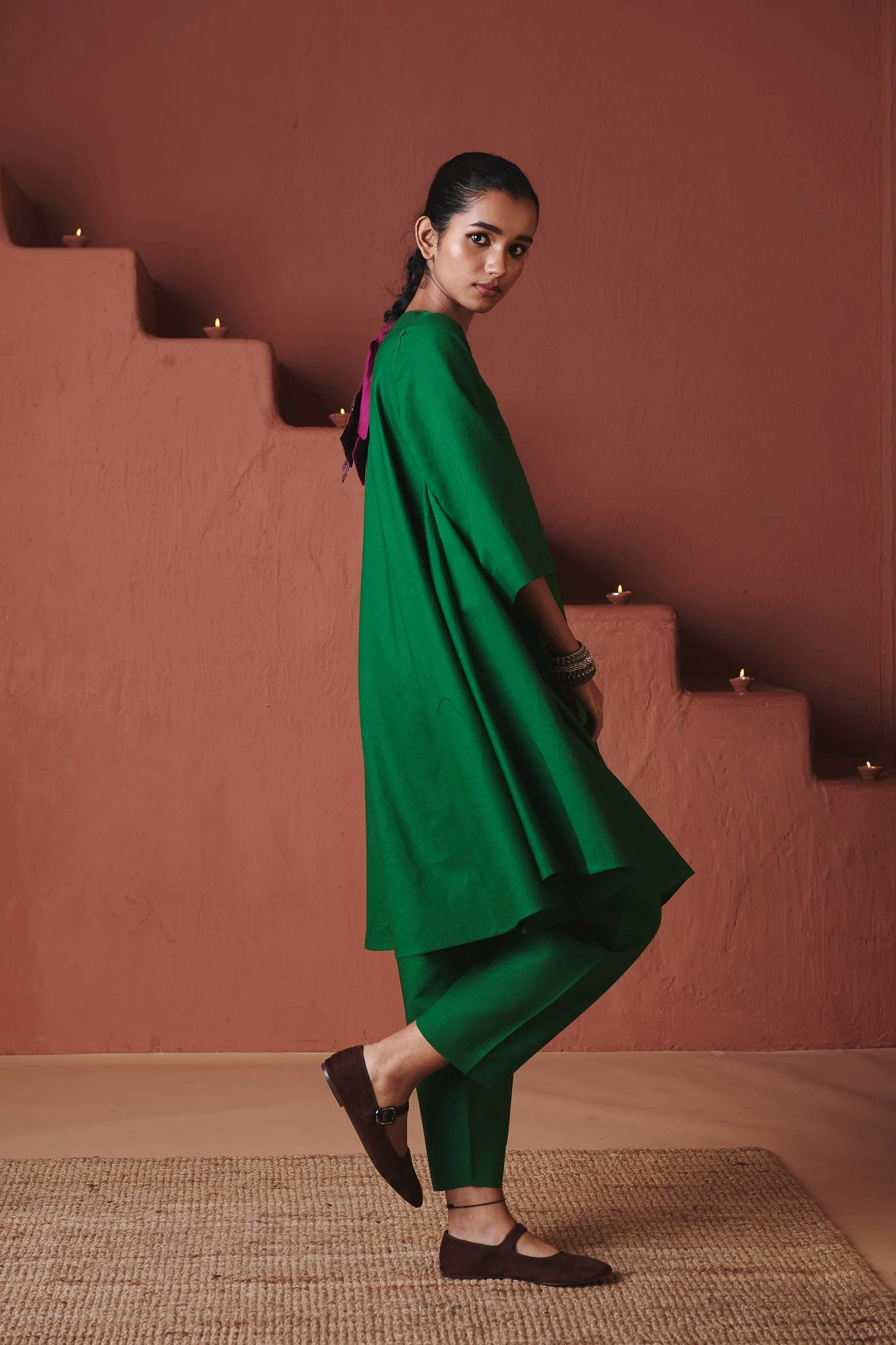 Paana 100% Linen Pheran Kurta Set - Image 2