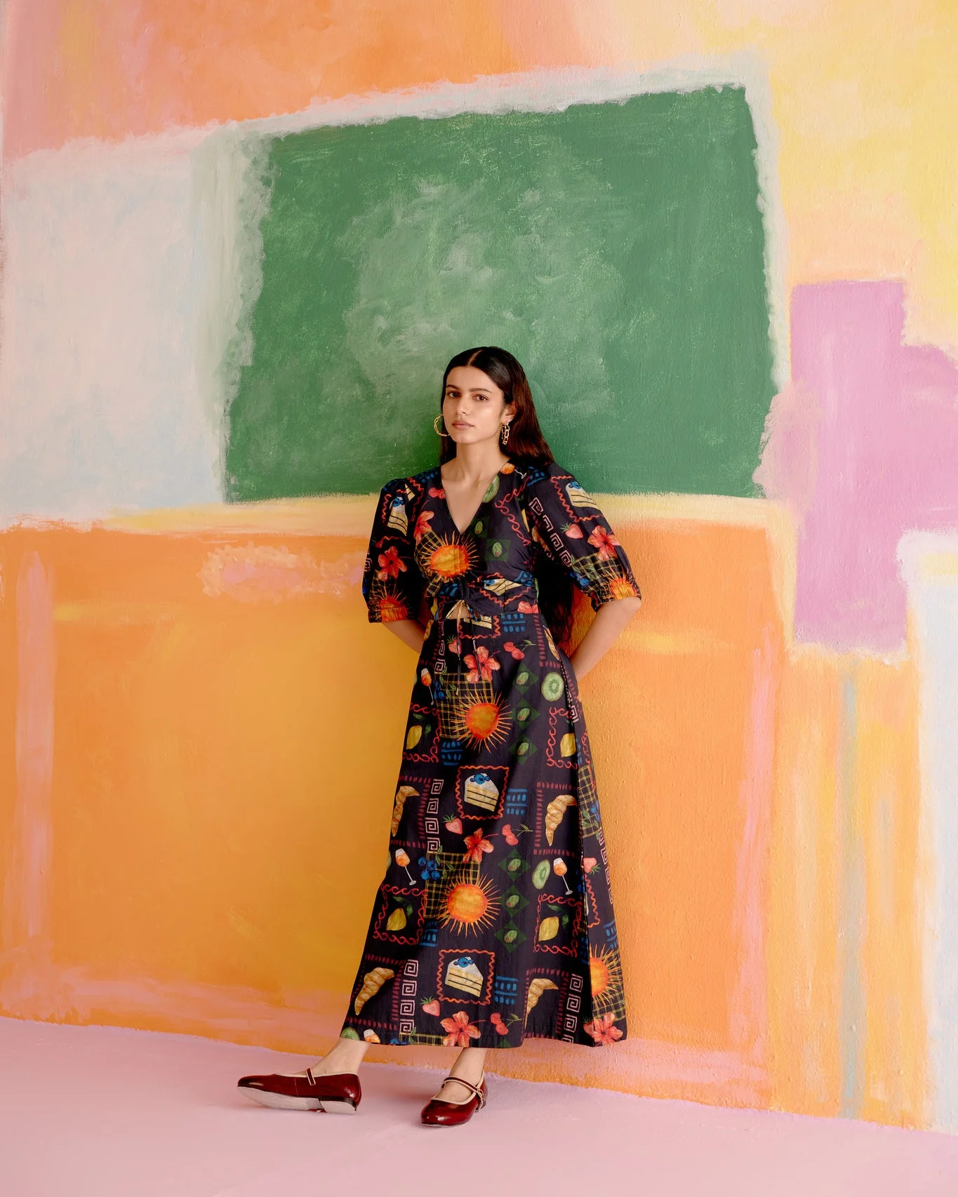 Paloma Midi Dress in Aloha Print - Image 6