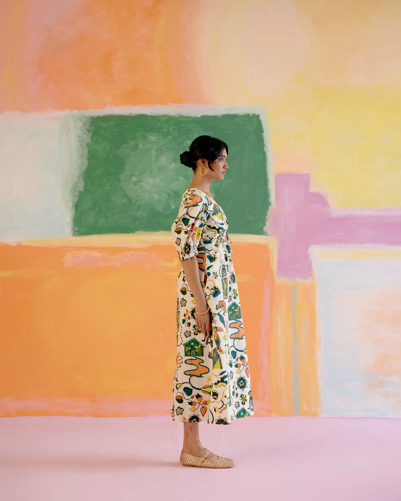 Paloma Midi Dress in Kakapo Print - Image 7