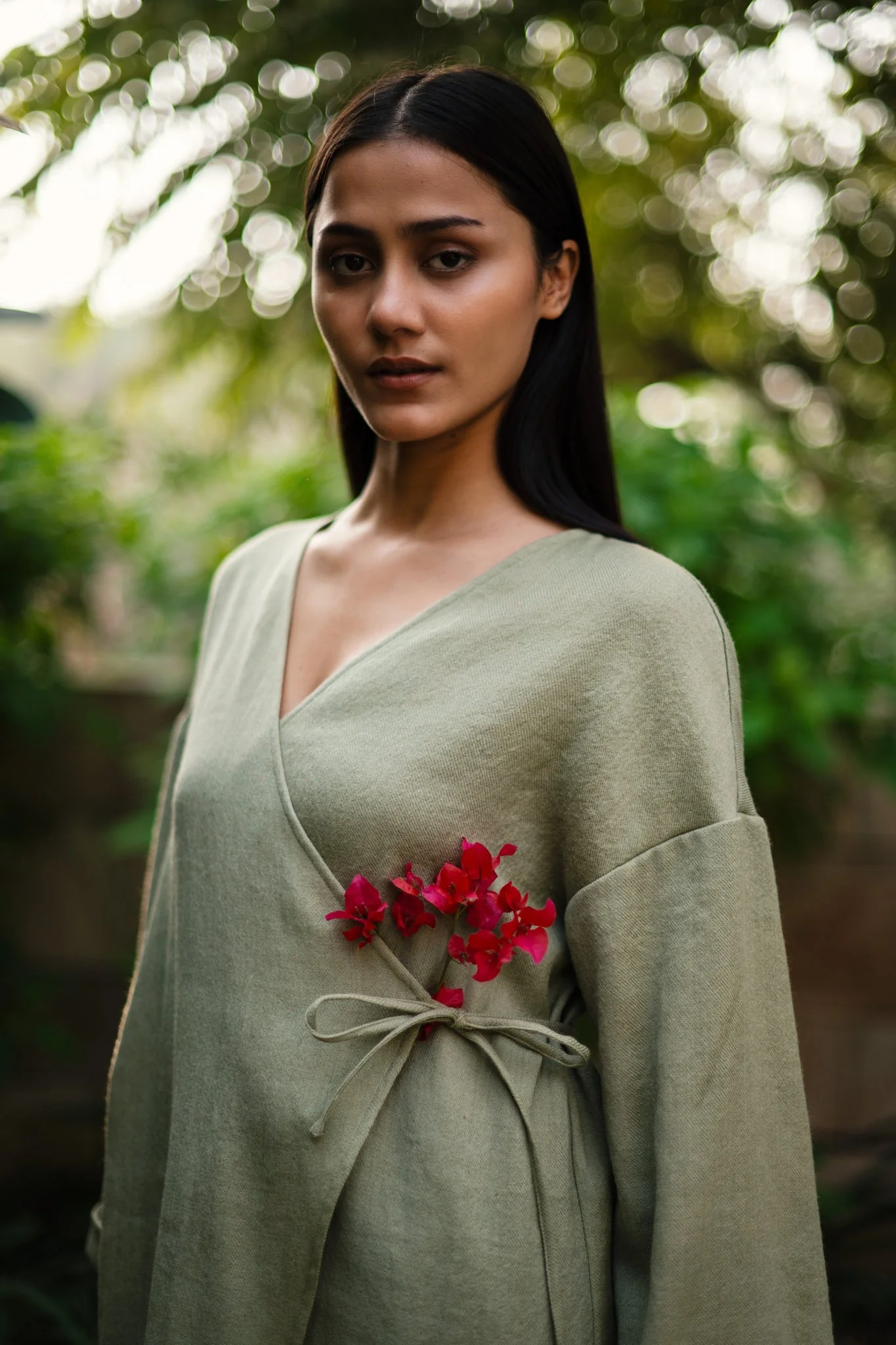 Pansy Top - Sap Green