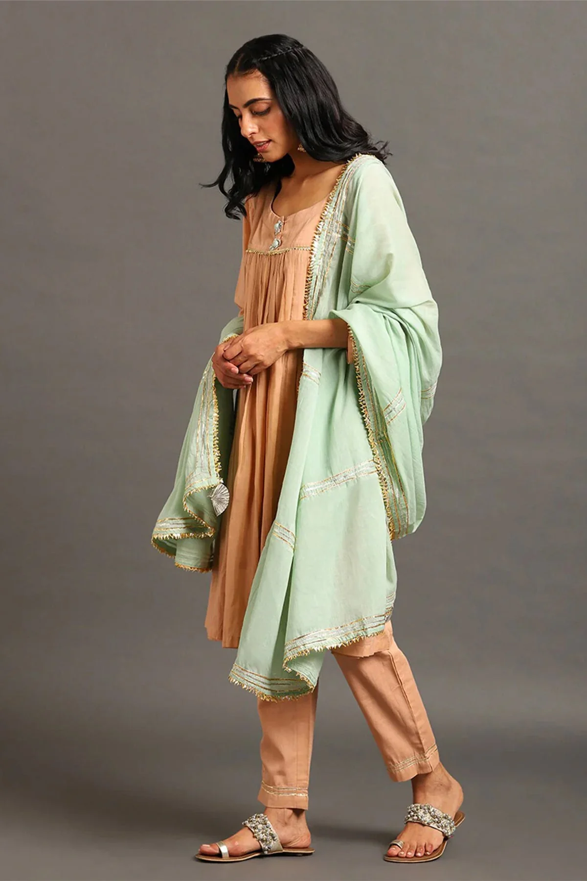 Peach Suhani Kurta Set - Image 3