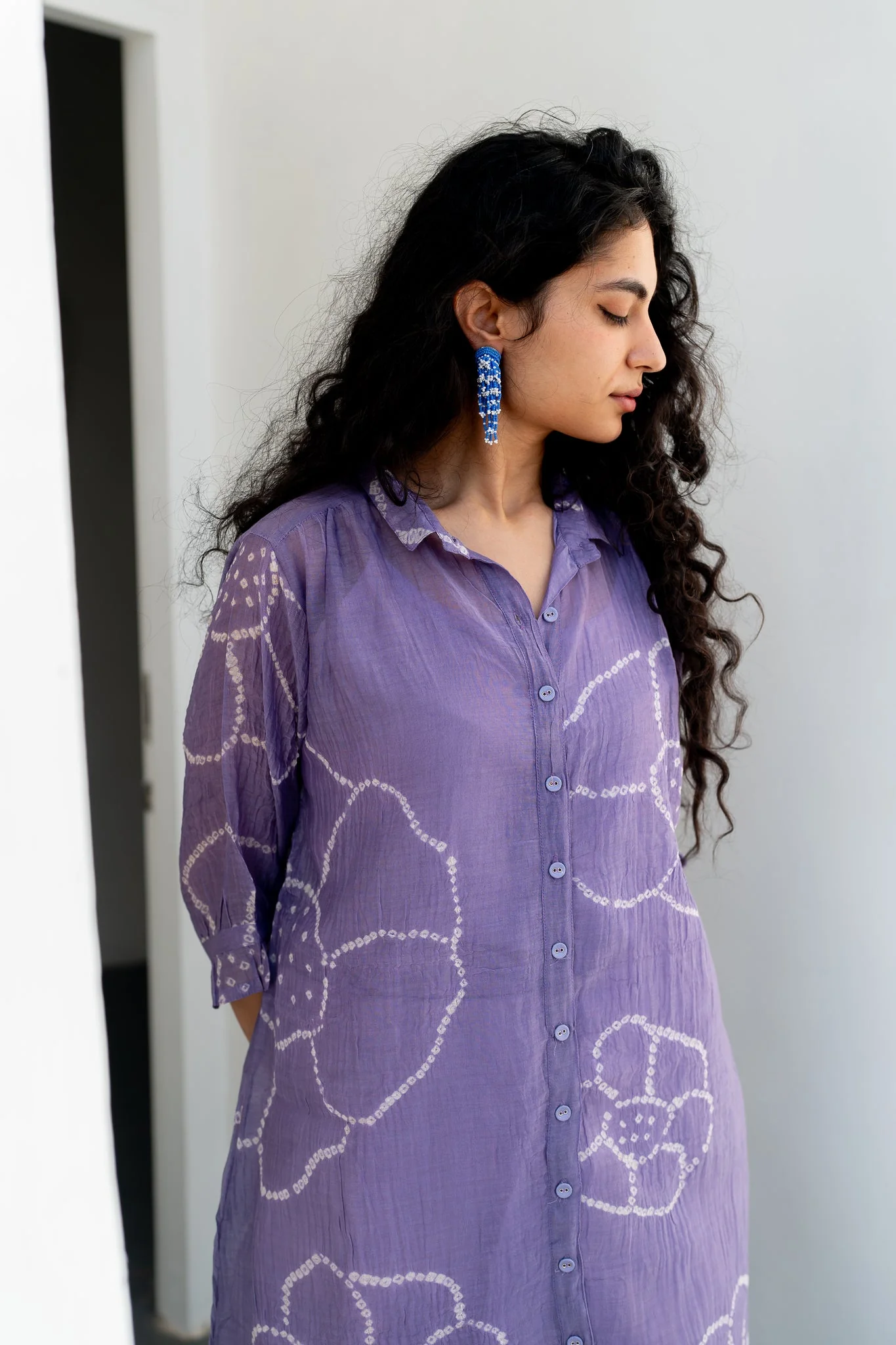 Periwinkle Bandhej Tunic - Image 3