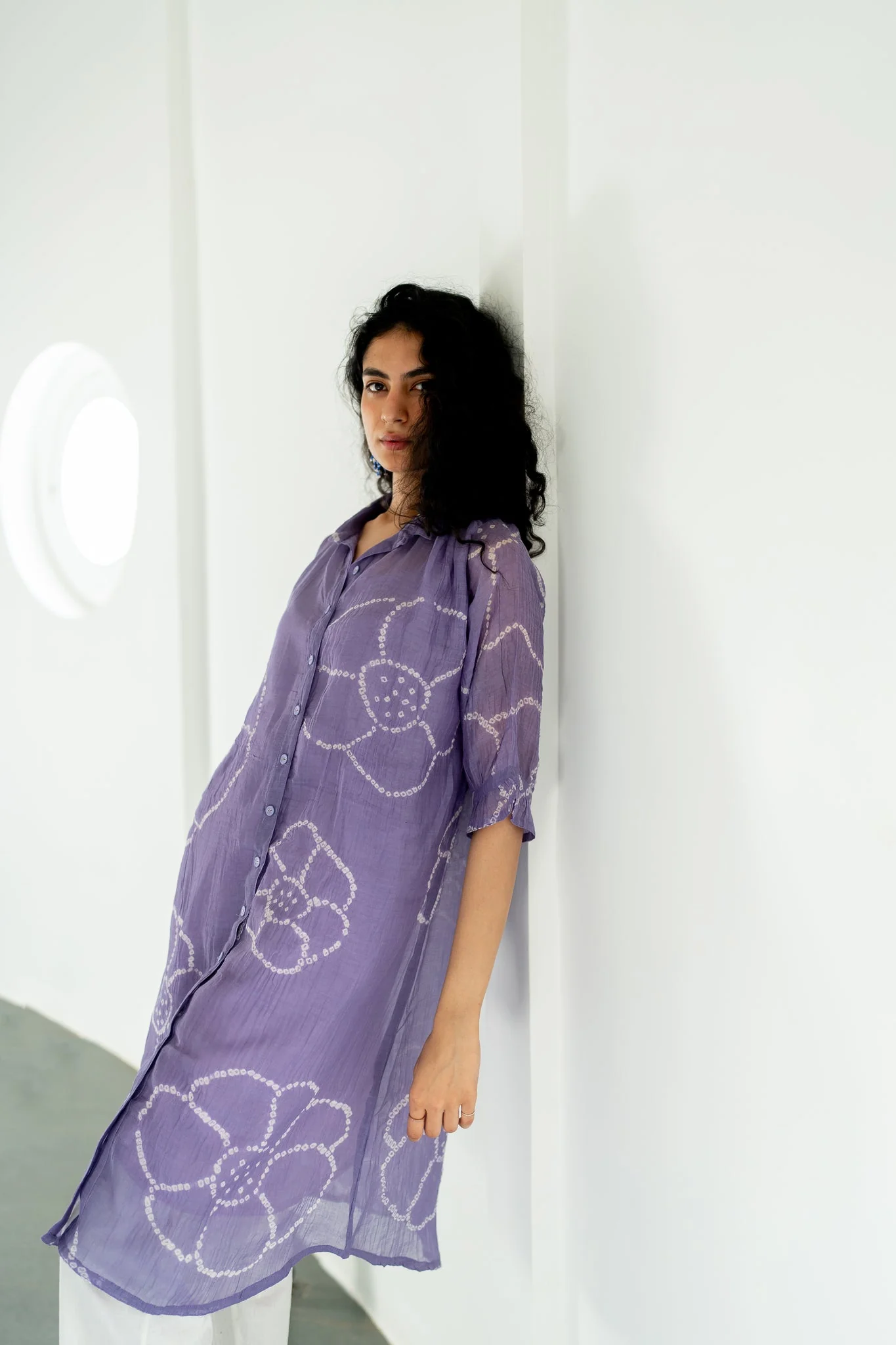Periwinkle Bandhej Tunic - Image 4