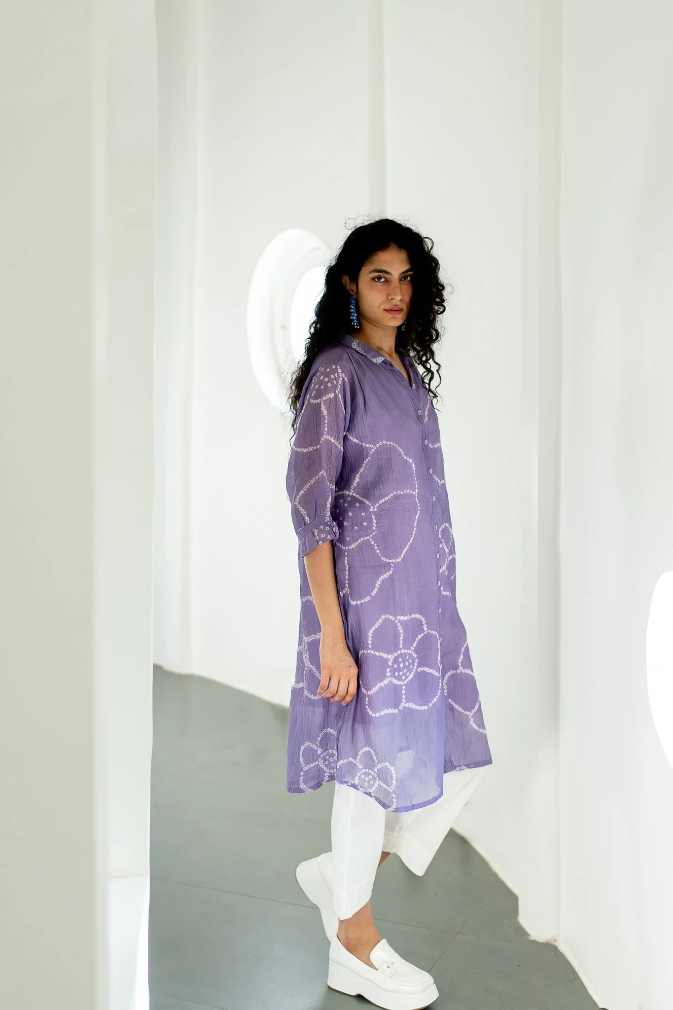 Periwinkle Bandhej Tunic - Image 5