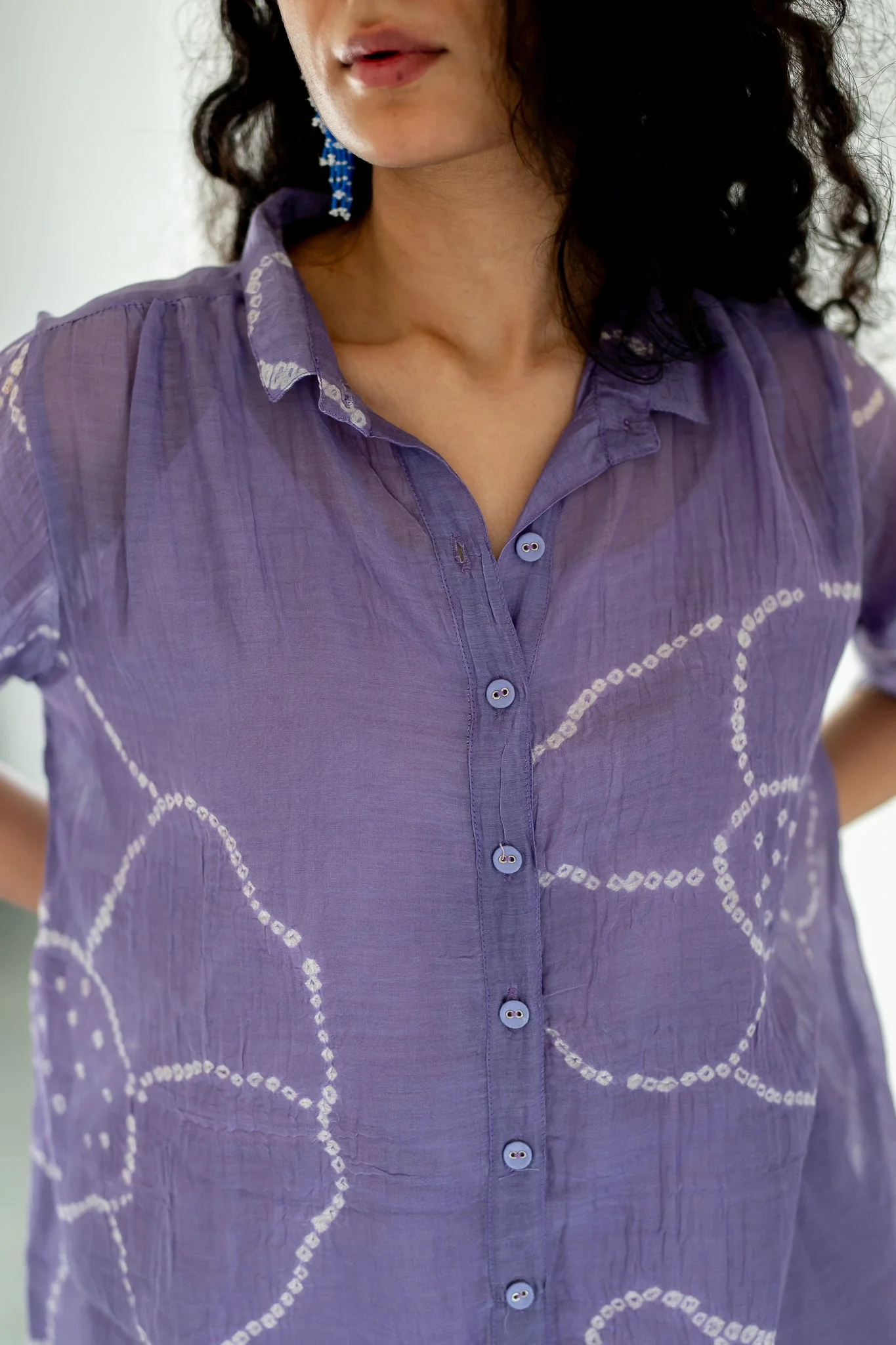 Periwinkle Bandhej Tunic - Image 6