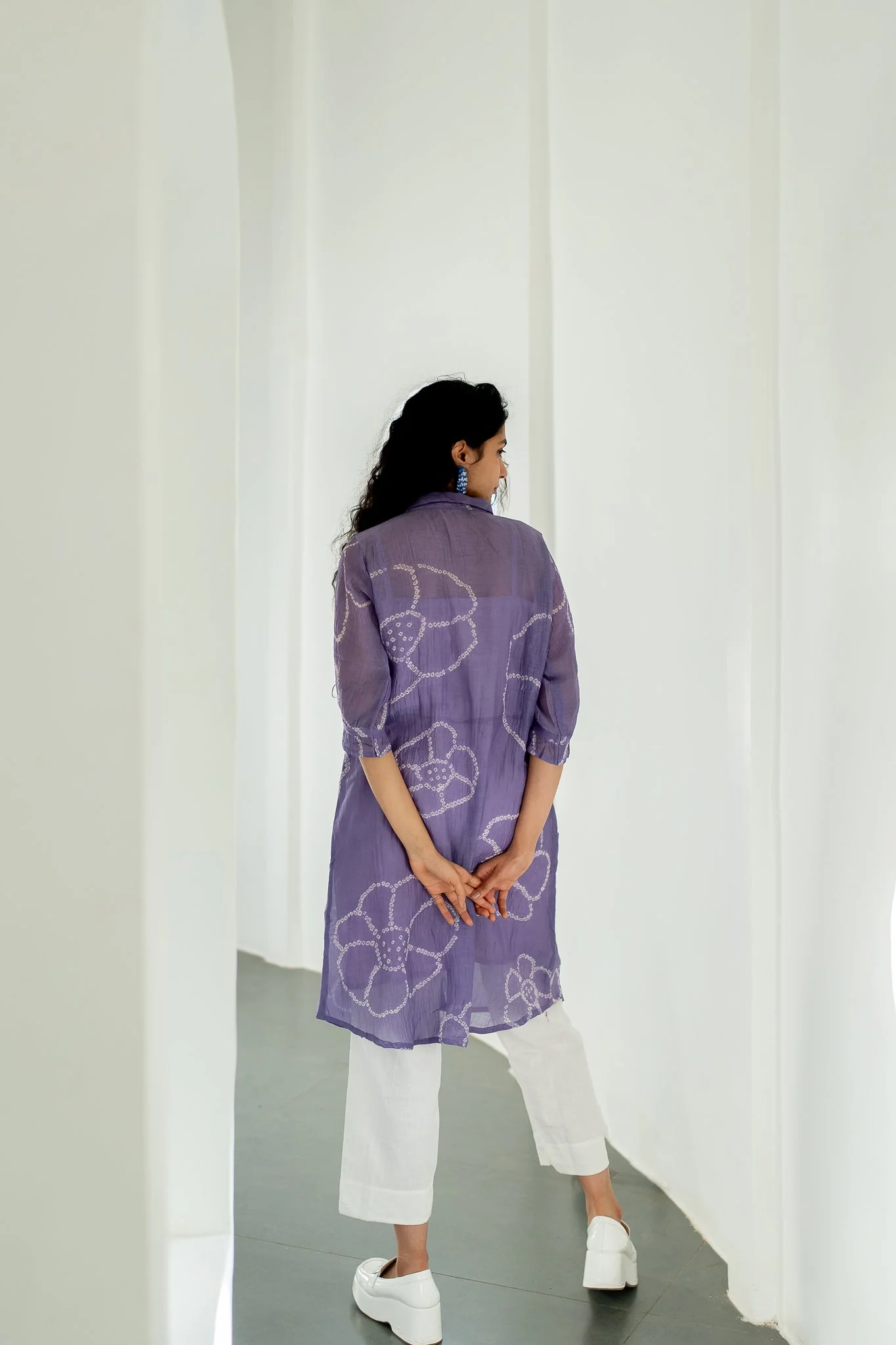 Periwinkle Bandhej Tunic - Image 8