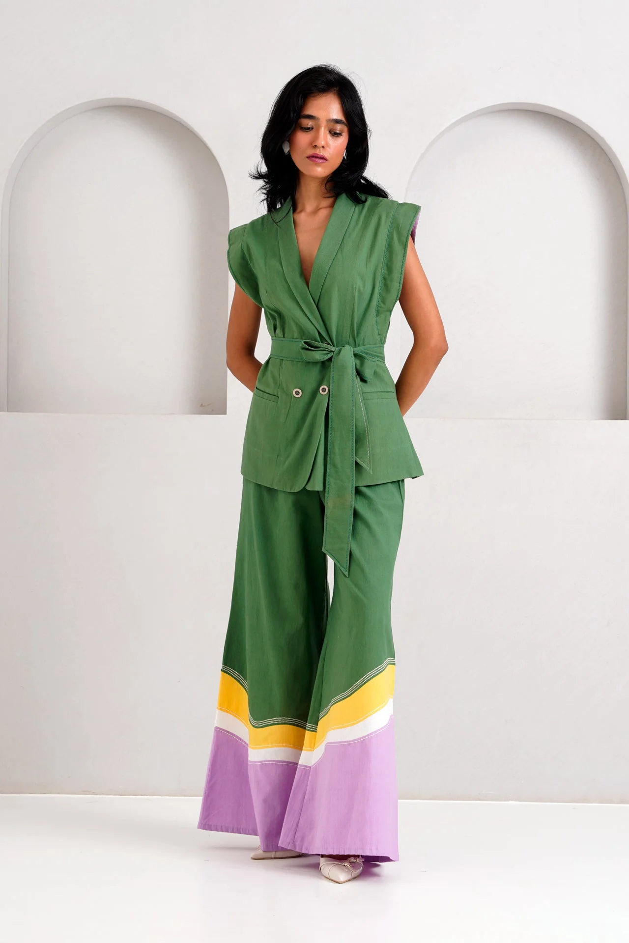 Pine Green Berlin - Retro Vest + Flared Pants - Image 2