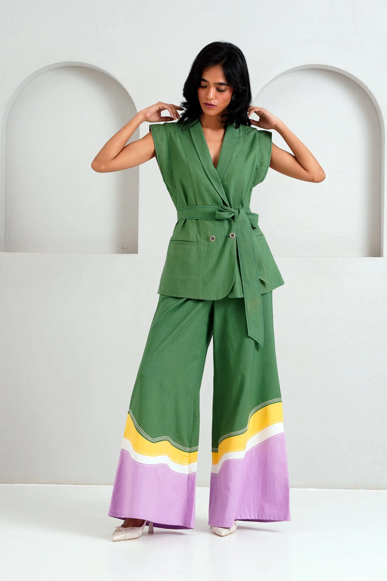 Pine Green Berlin - Retro Vest + Flared Pants - Image 4