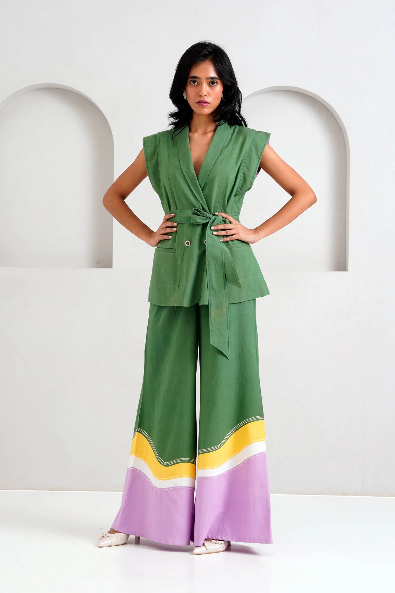 Pine Green Berlin - Retro Vest + Flared Pants - Image 6