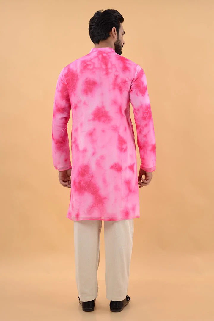 Pink Shibori Kurta - Image 5