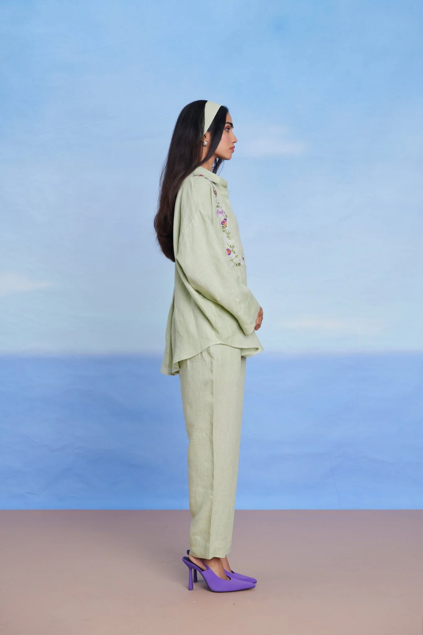 Pista Linen Pleated Pants - Image 4