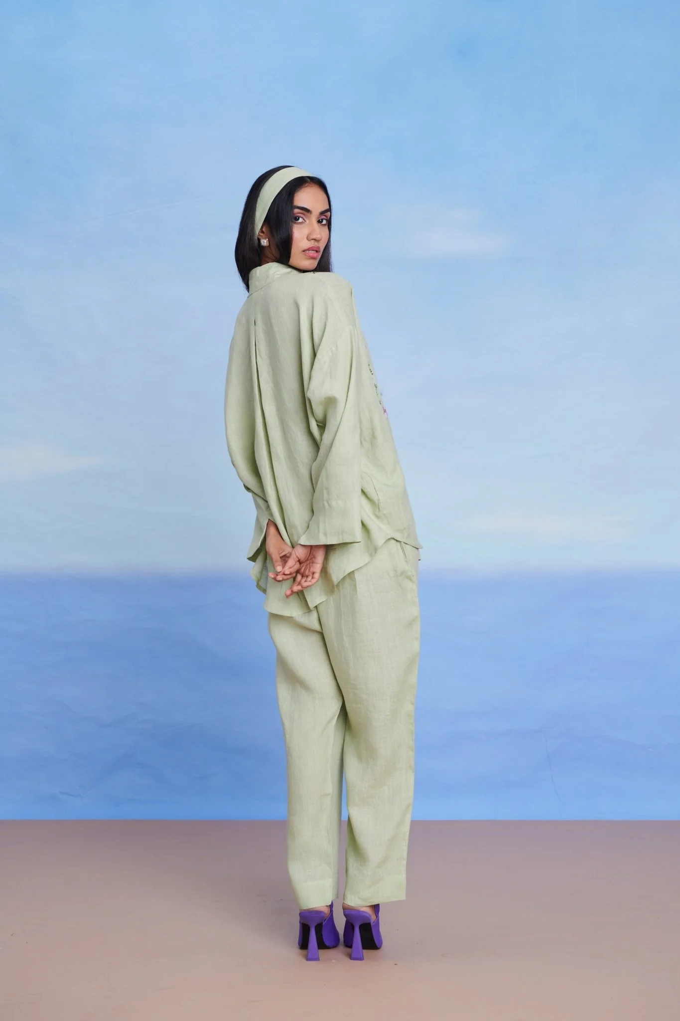 Pista Linen Pleated Pants - Image 5