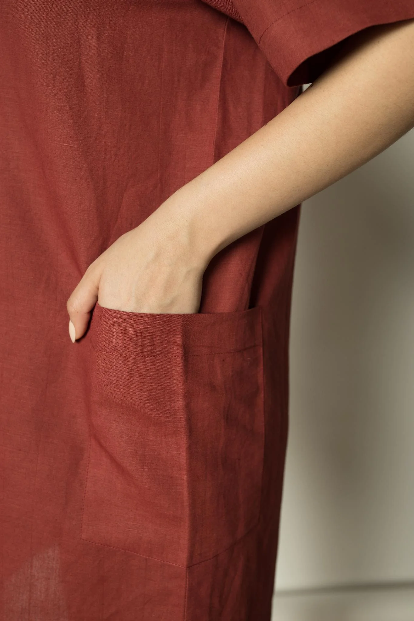 Plunge-Neck Shift Dress - Image 4