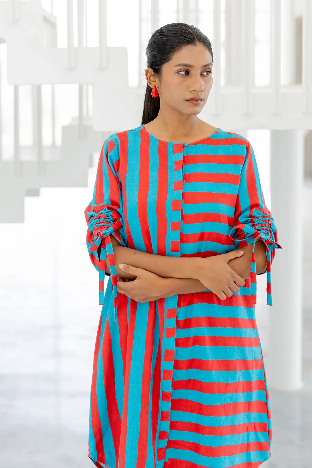 Poppy and Blue Stripe Co-ord Set - Image 2