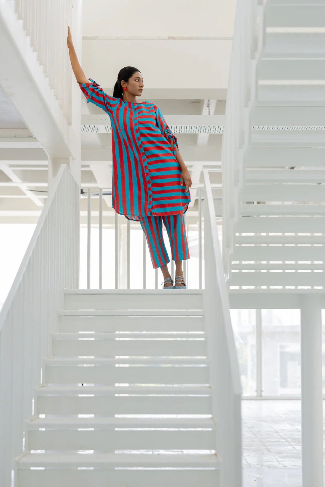 Poppy and Blue Stripe Co-ord Set - Image 5
