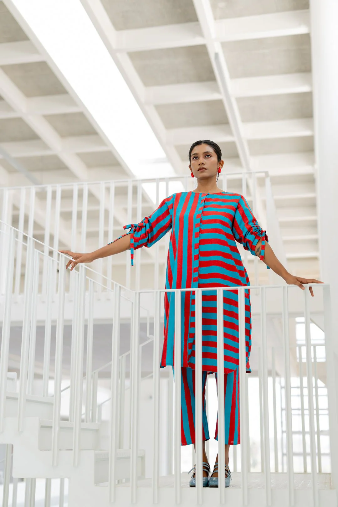 Poppy and Blue Stripe Co-ord Set - Image 7