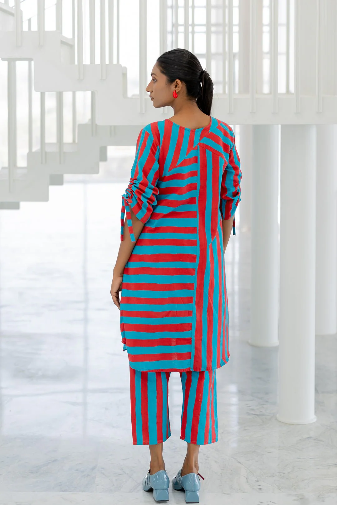 Poppy and Blue Stripe Co-ord Set - Image 8
