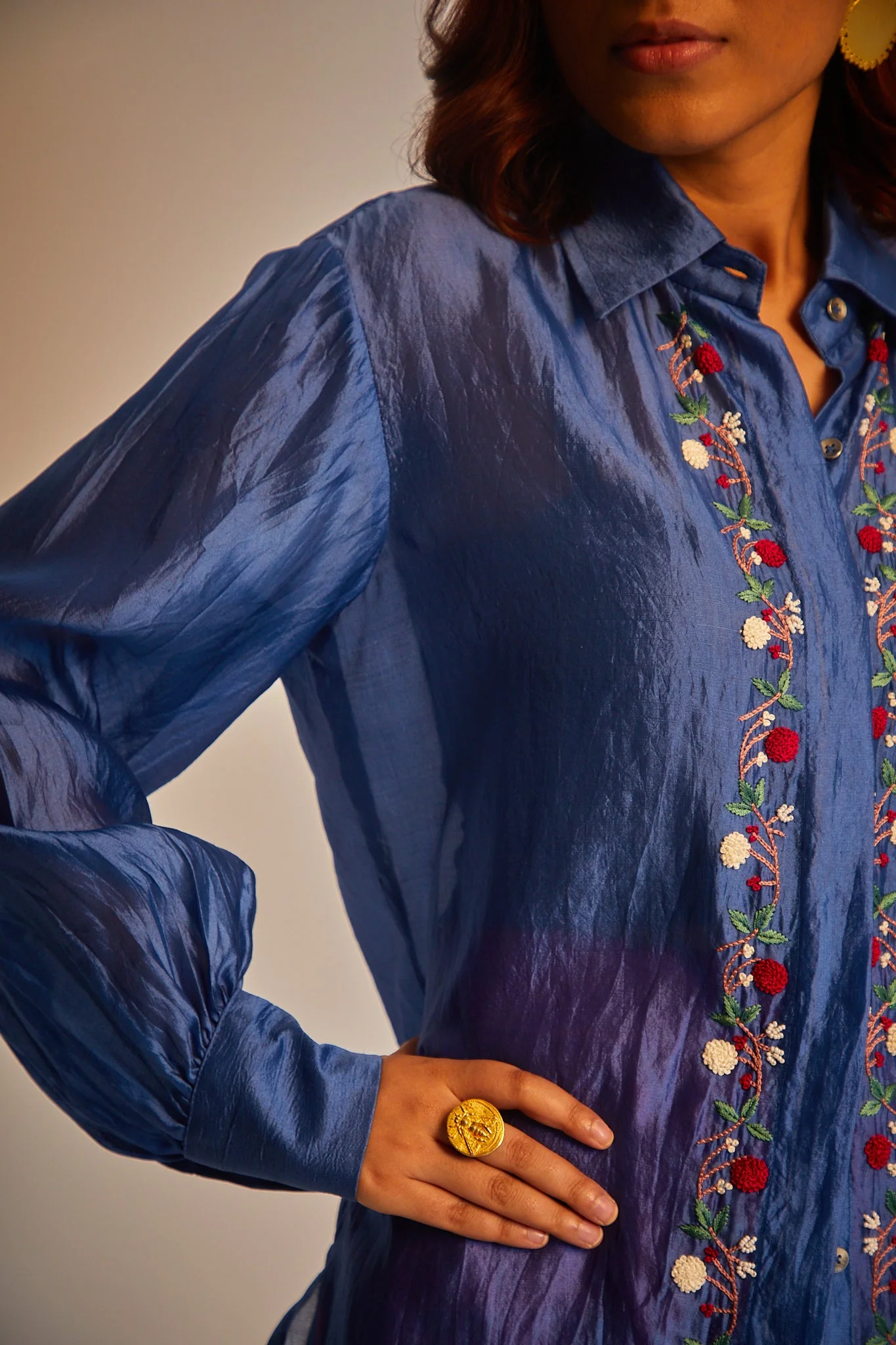 Poppy Silk Set - Blue - Image 2