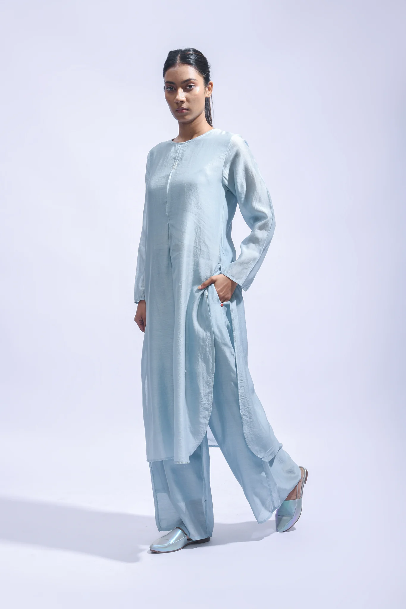 Powder Blue Silk Set - Image 3
