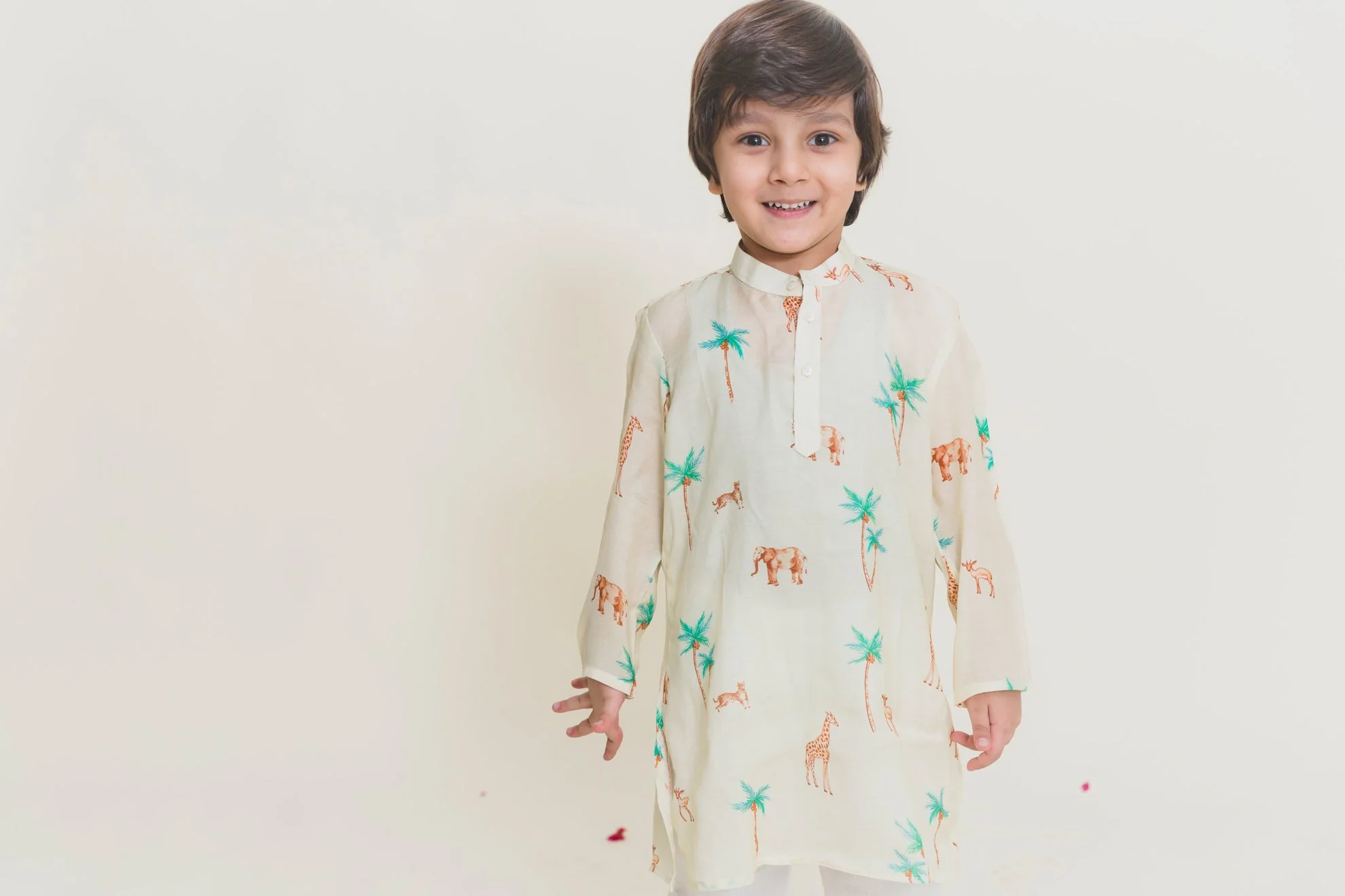 Pre-Festive Muslin Kurta Pajama Set for Boys