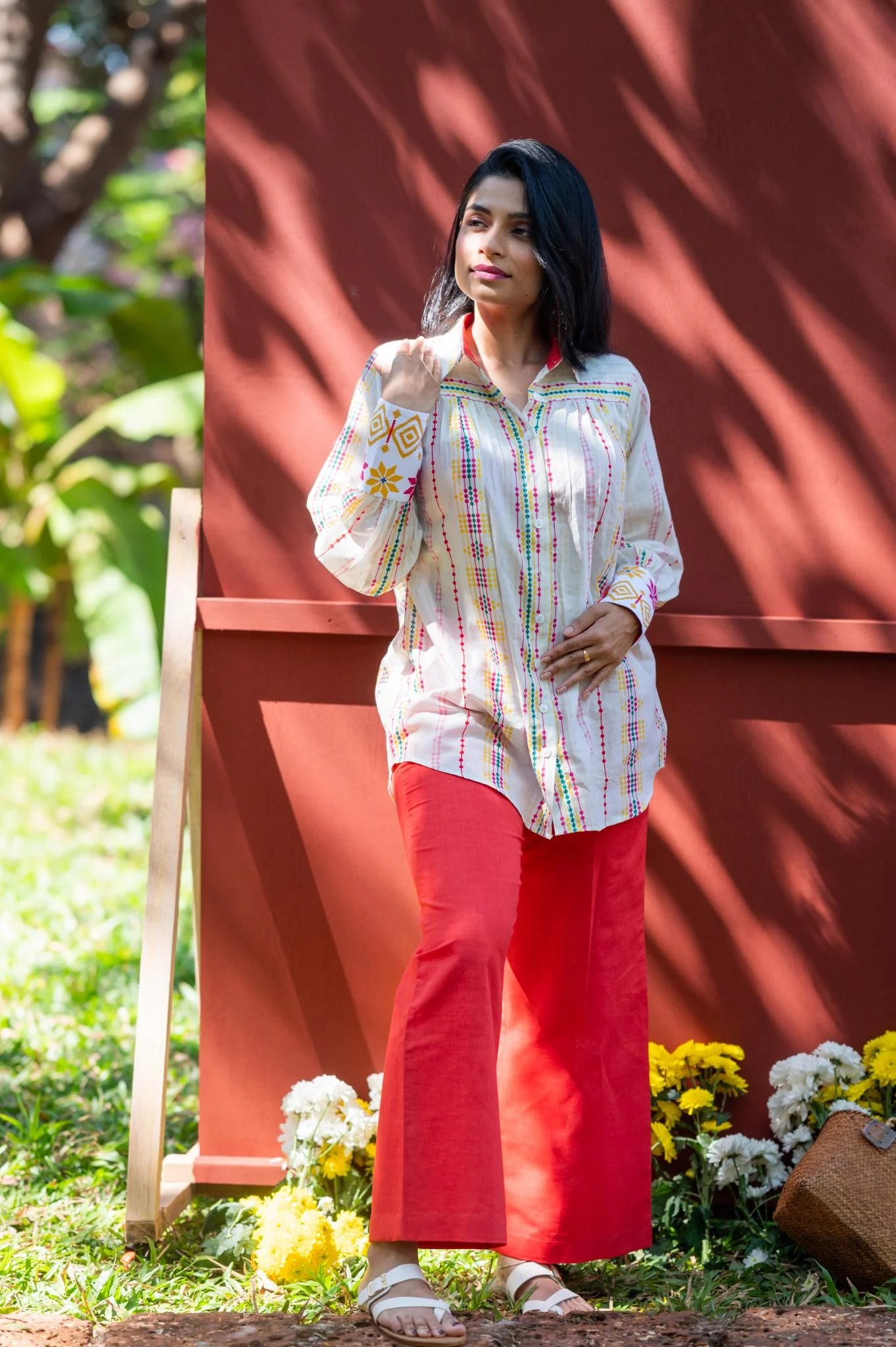 Pretty Cuffed White Shirt - Image 5