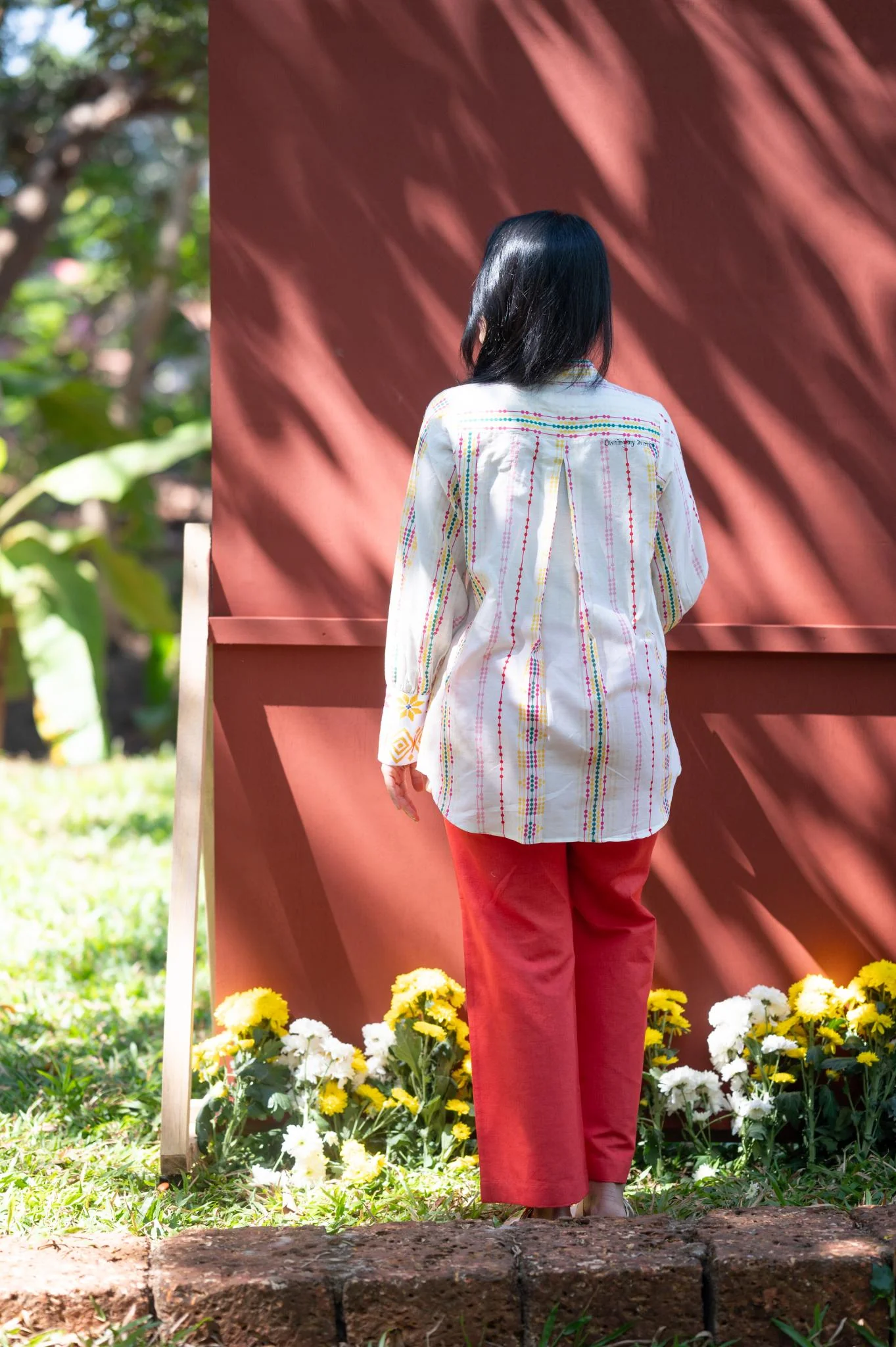 Pretty Cuffed White Shirt - Image 6