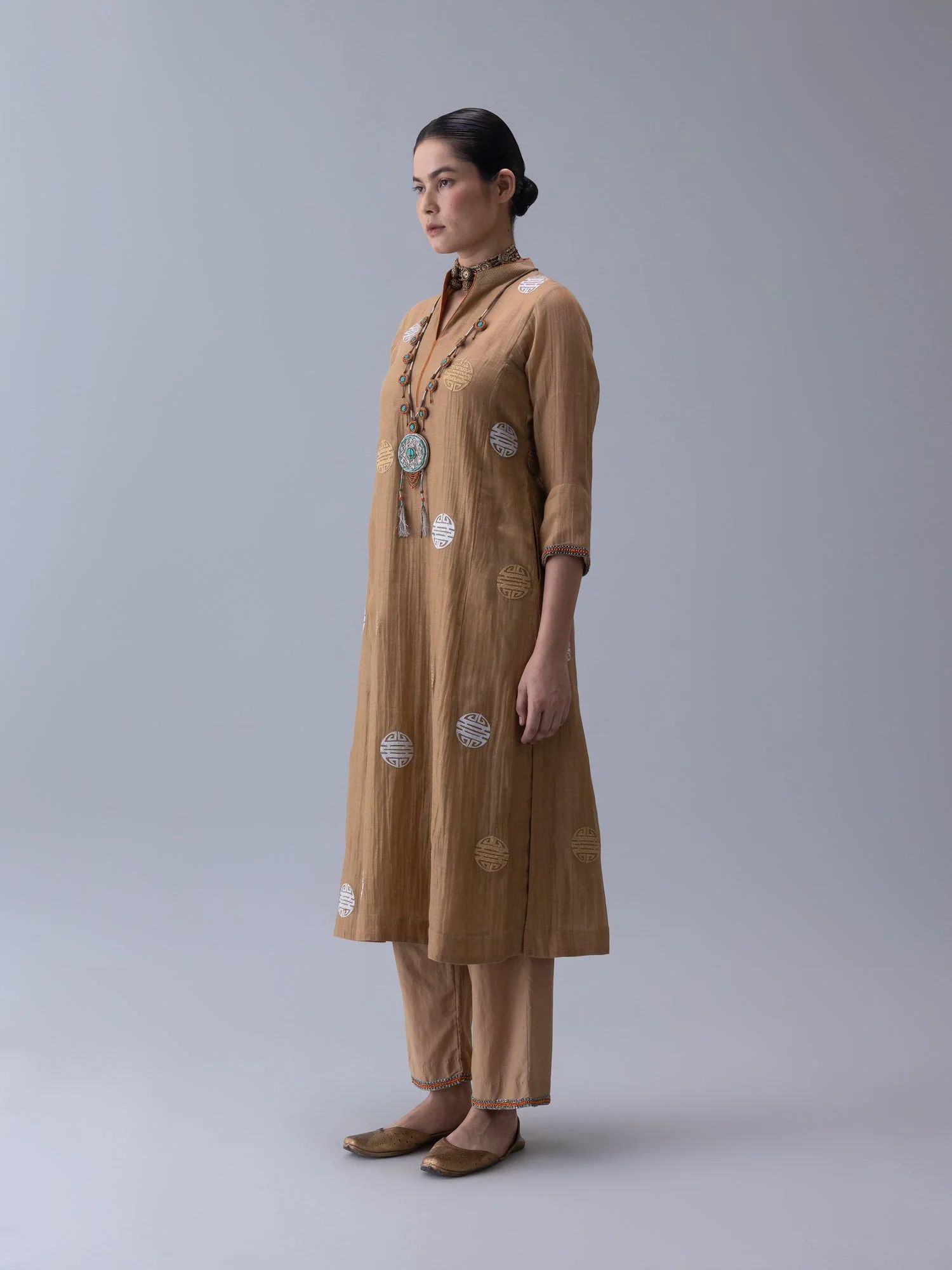 Qin Beige Kurta - Image 4