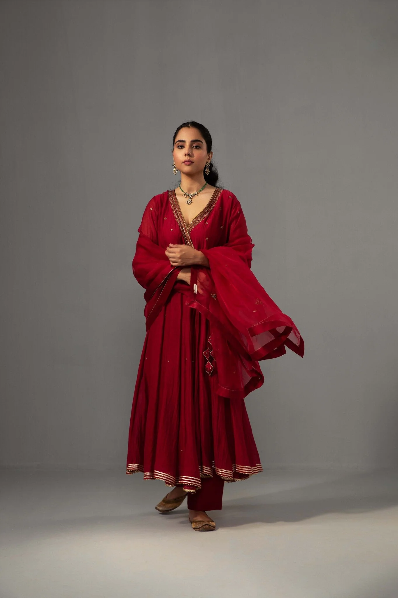Raha Angrakha Set - Red - Image 3