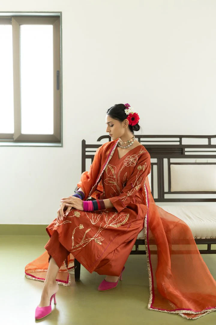 Rajasvi Embroidered Kurta Set with Dupatta - Image 11