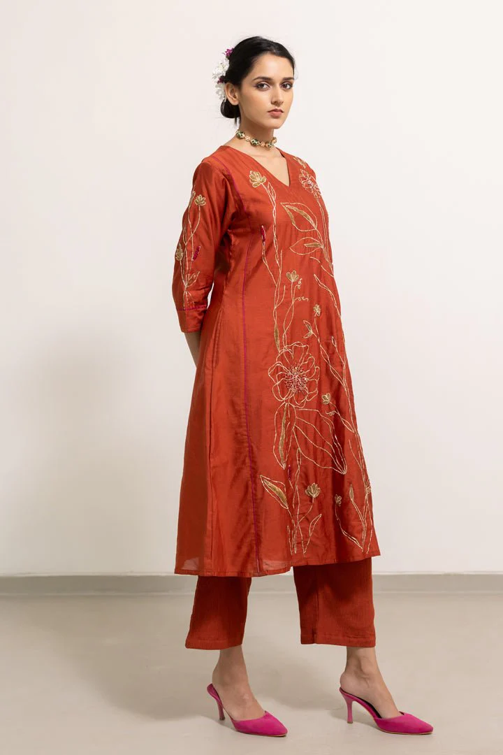 Rajasvi Embroidered Kurta Set with Dupatta - Image 3