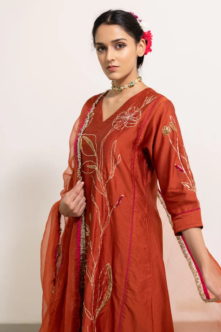Rajasvi Embroidered Kurta Set with Dupatta - Image 4