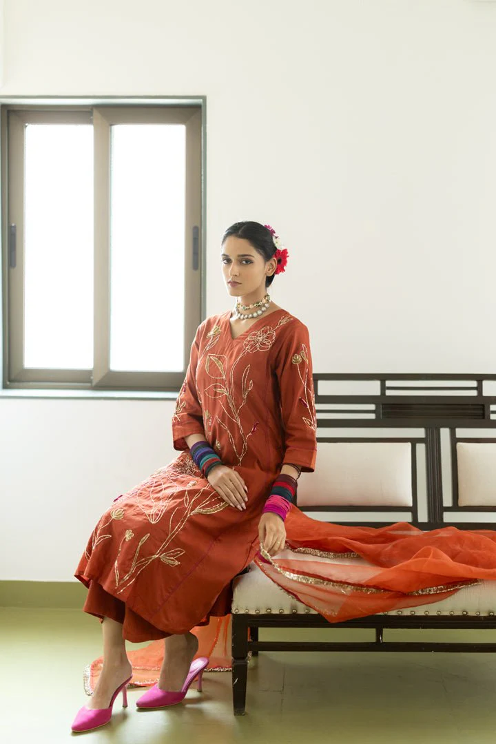 Rajasvi Embroidered Kurta Set with Dupatta - Image 6