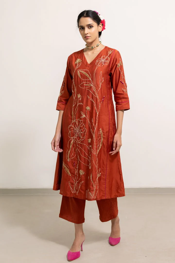Rajasvi Embroidered Kurta Set with Dupatta - Image 7