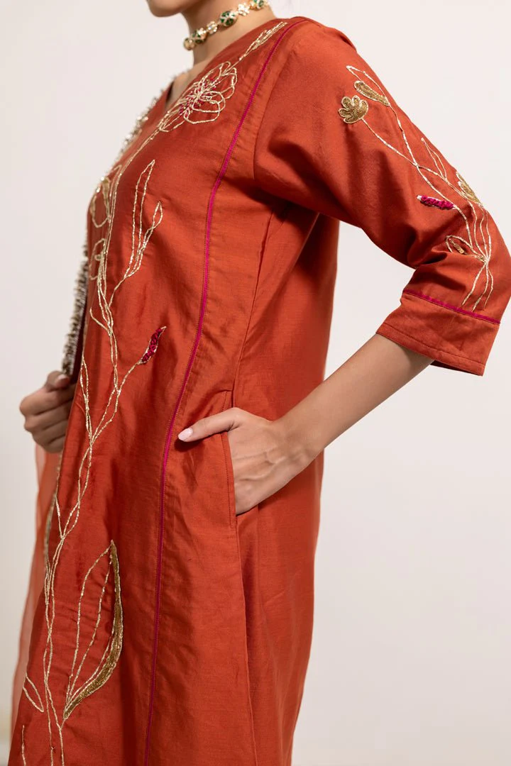 Rajasvi Embroidered Kurta Set with Dupatta - Image 9