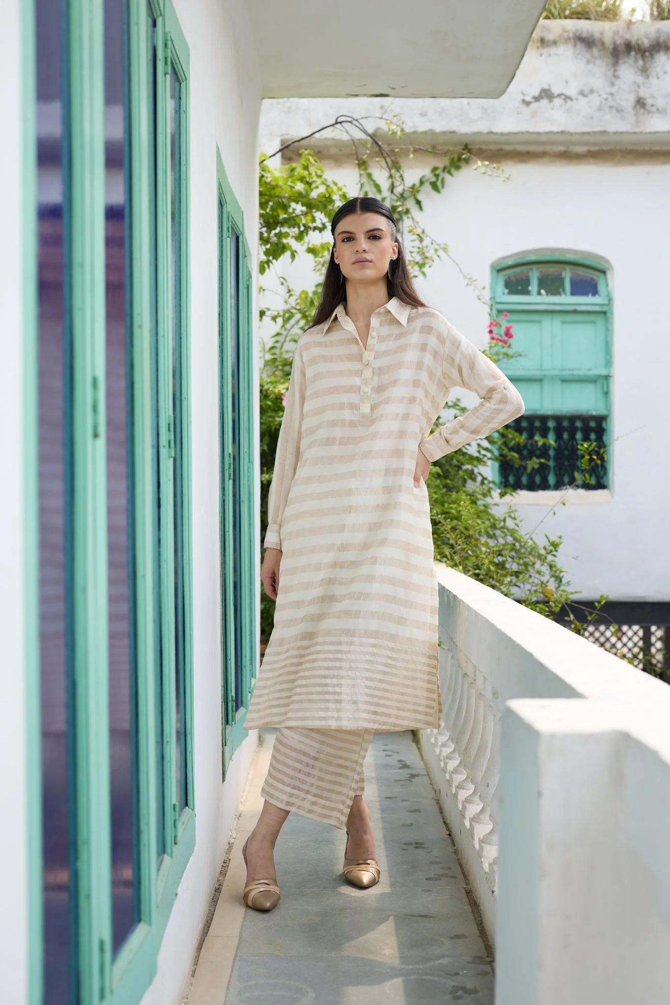 Rangrez Set - Cream White - Image 2