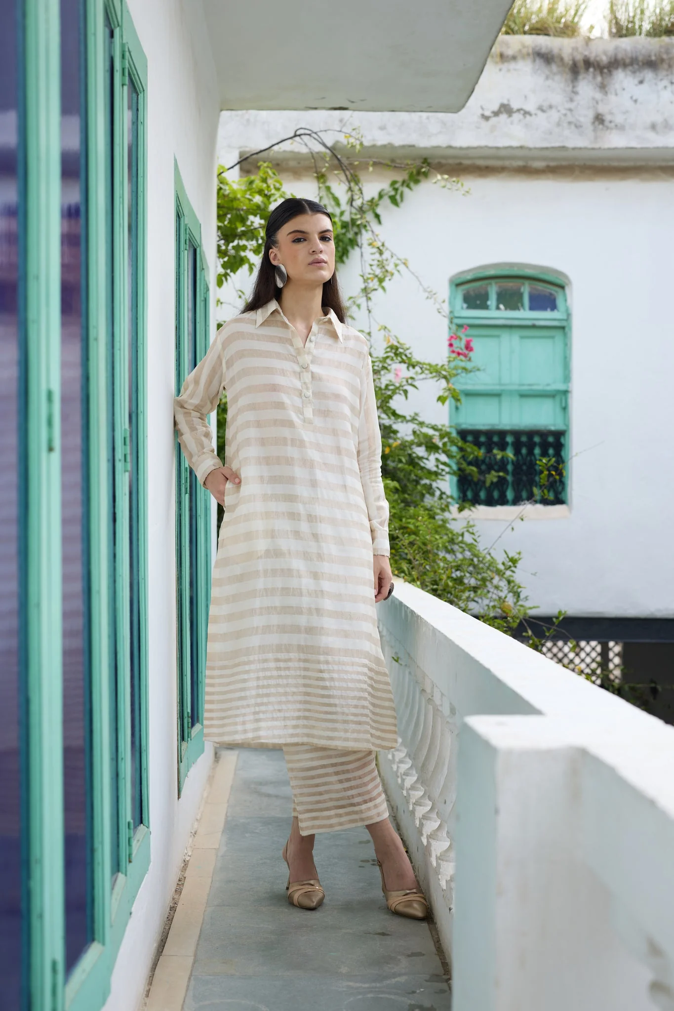 Rangrez Set - Cream White - Image 3