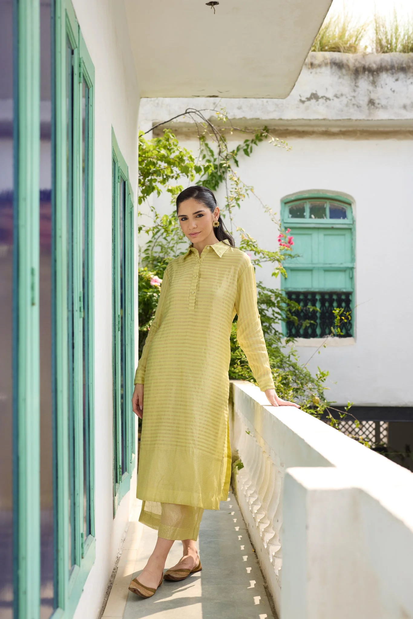 Rangrez Set - Lime Yellow