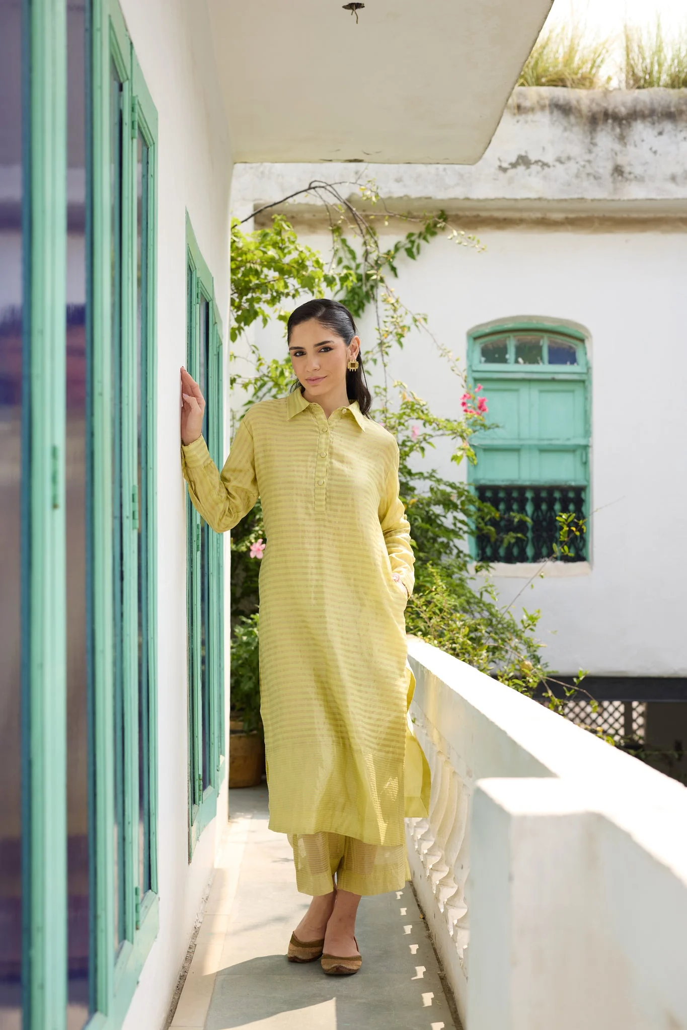 Rangrez Set - Lime Yellow - Image 3