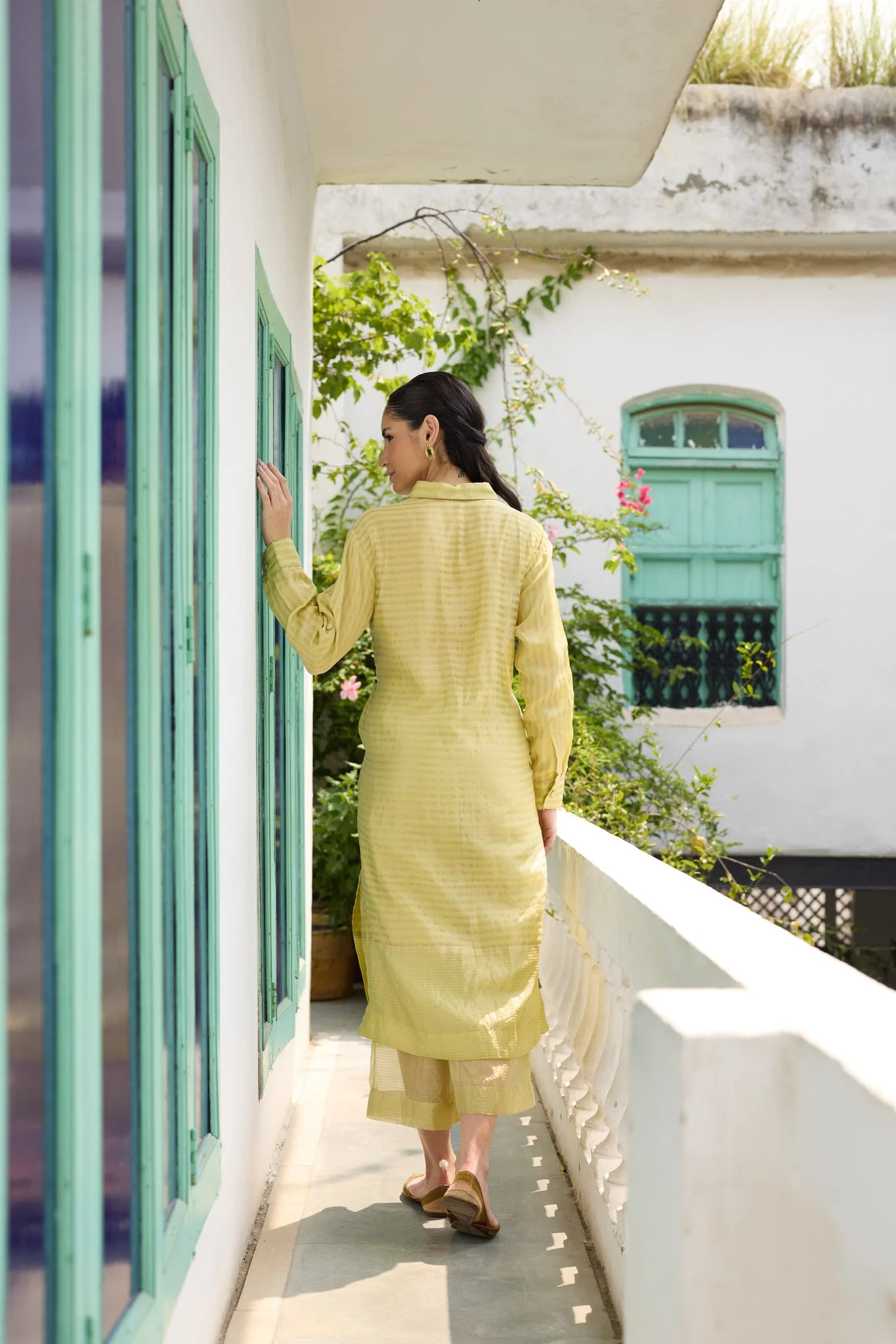 Rangrez Set - Lime Yellow - Image 6