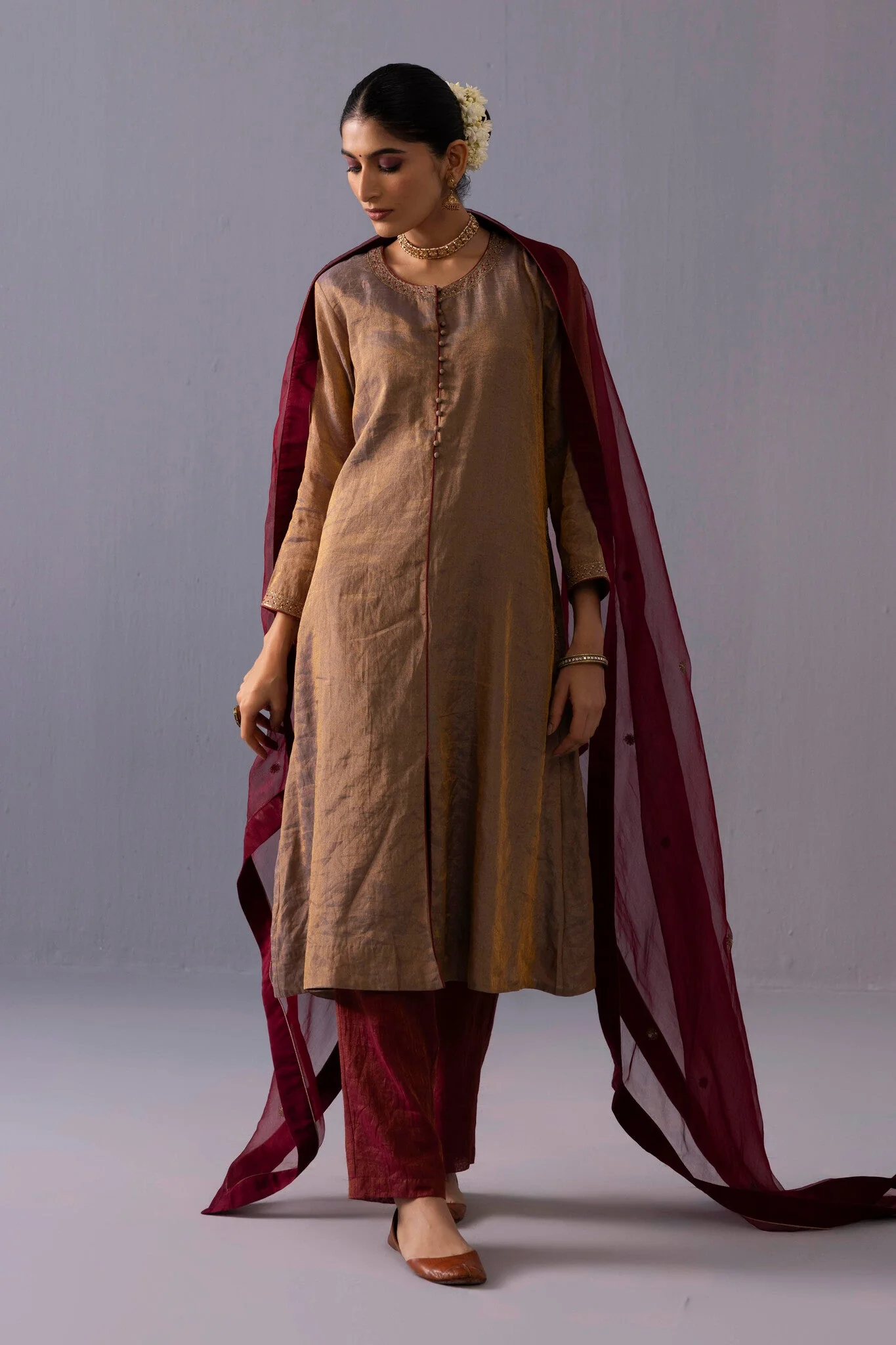 Rashmi Kurta Set - Grey