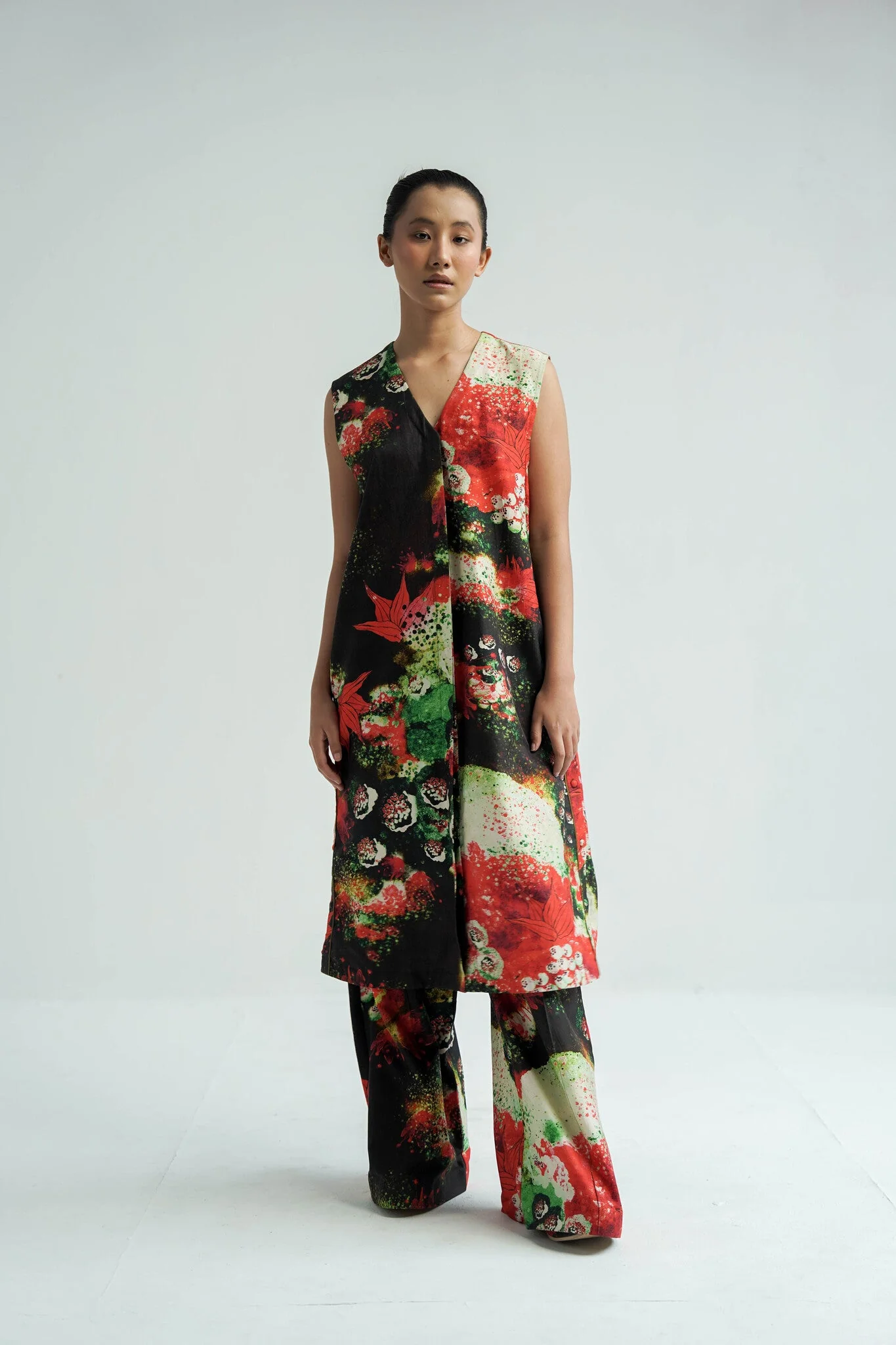 Red Florid Co-ord Set - Image 4