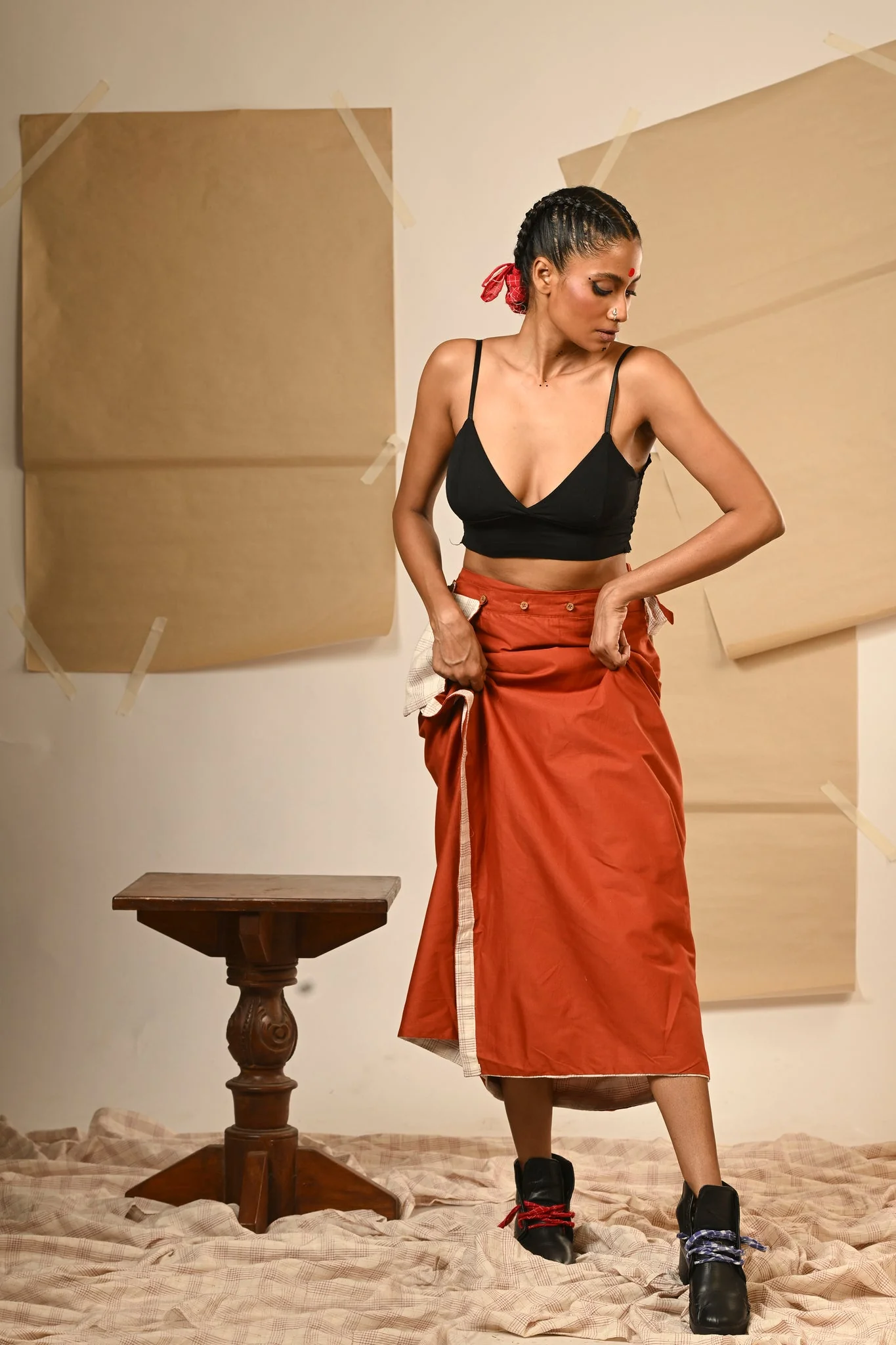 Reversible Drape Skirt - Image 8
