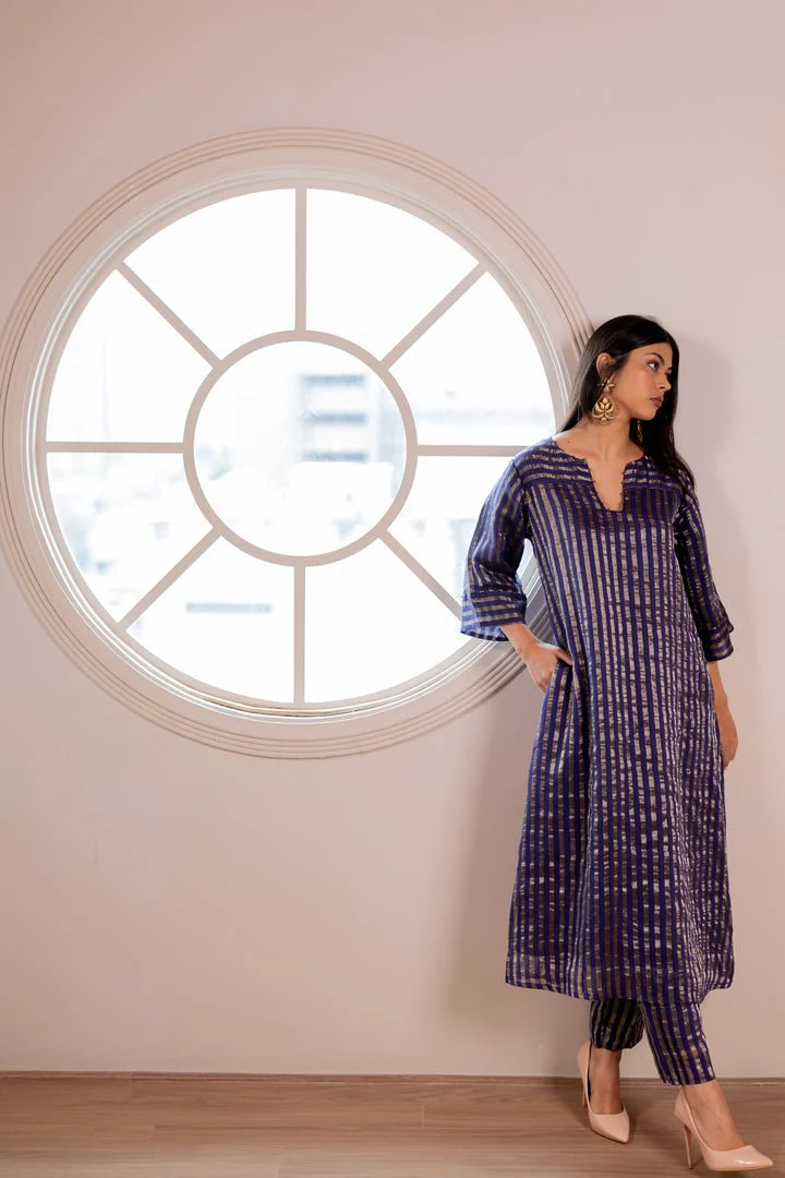 Reyna Striped Kurta Set - Image 9